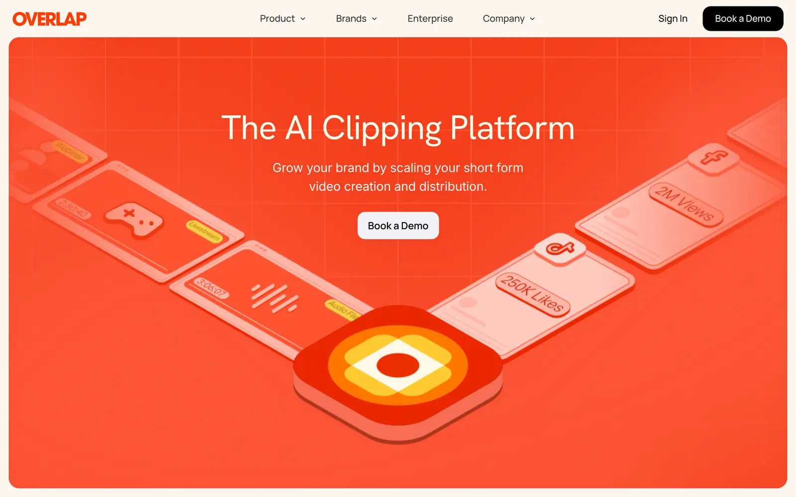 Screenshot of the Overlap website
