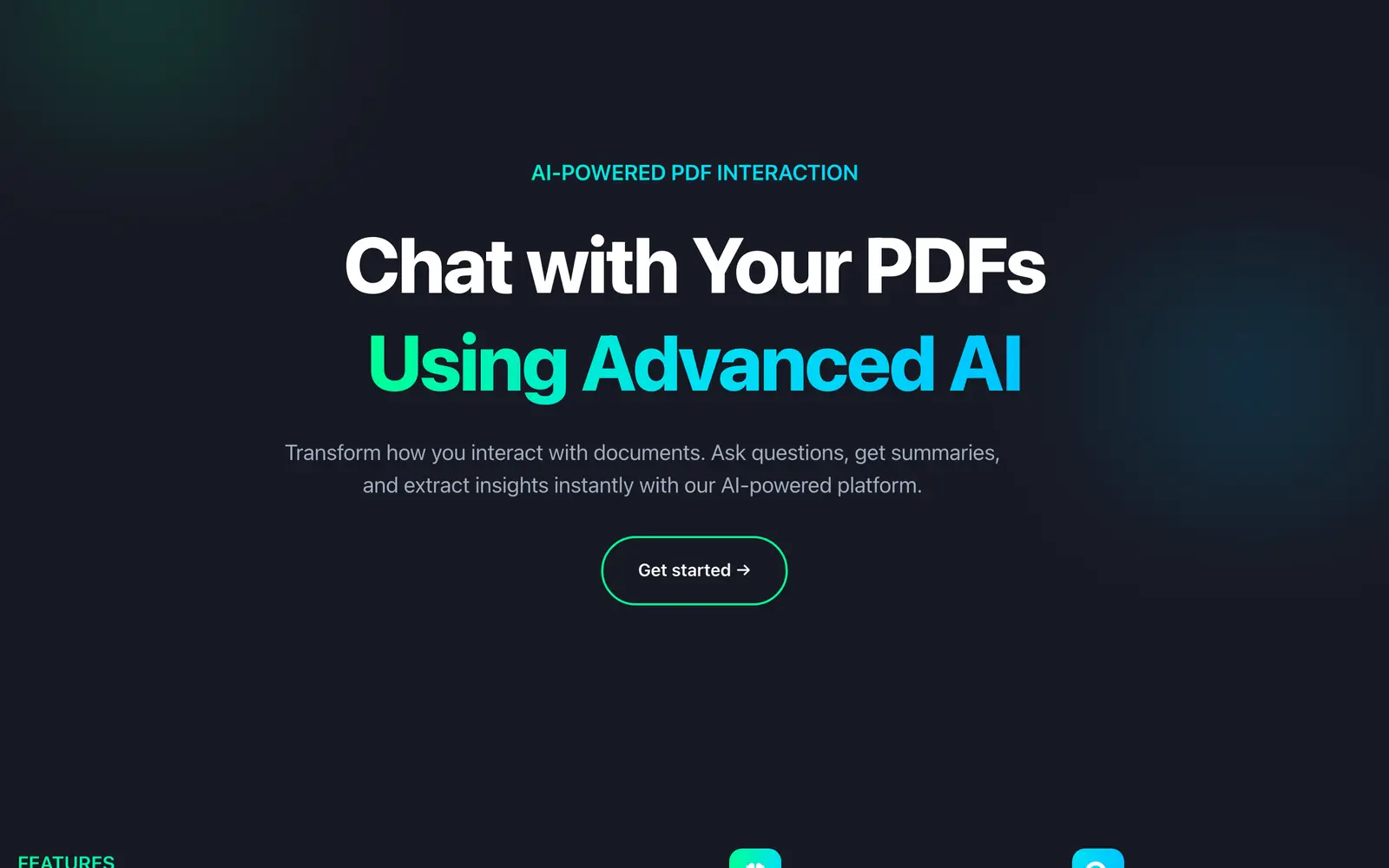 Screenshot of the PDFConvo website
