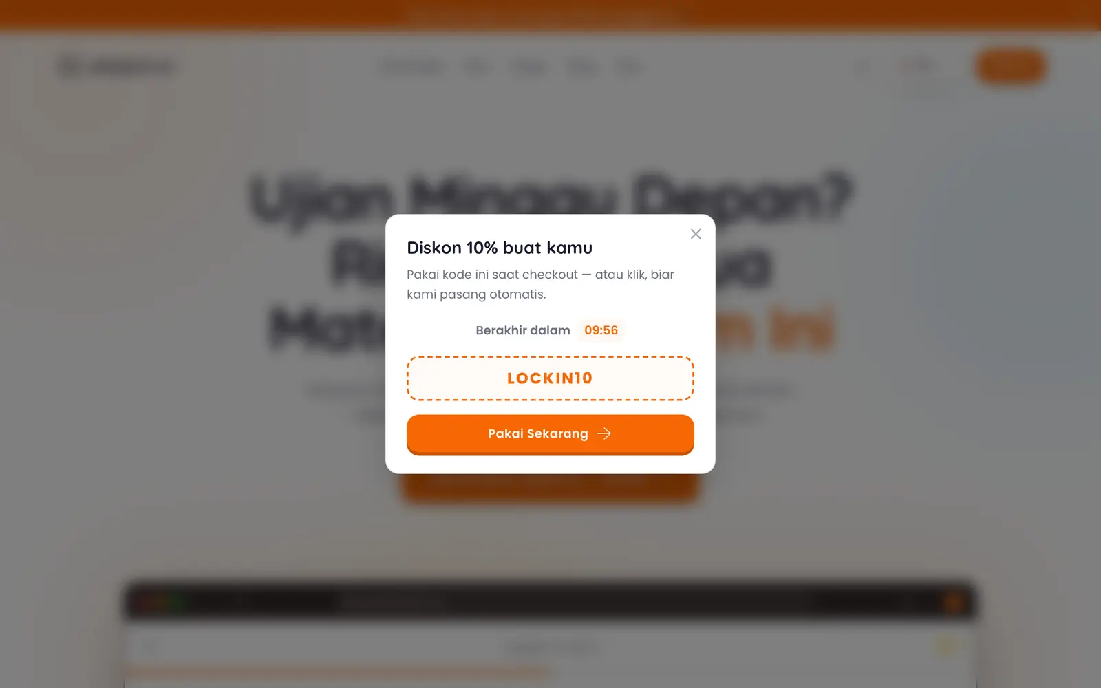 Screenshot of the Pelajarin AI website