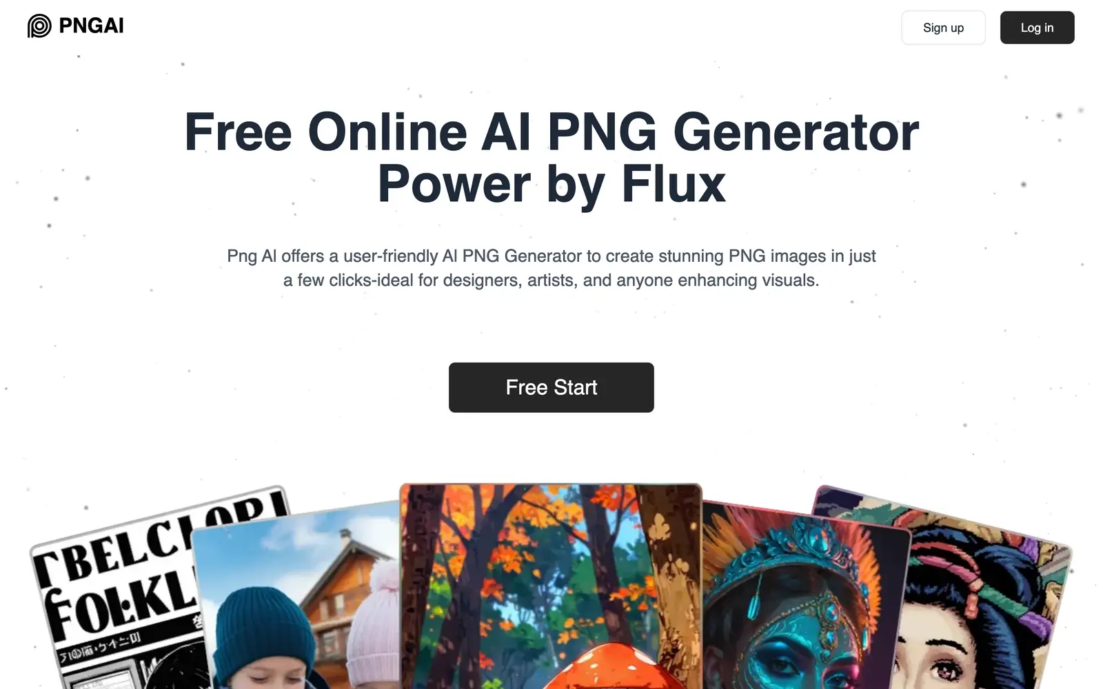 Screenshot of the PNGAI website