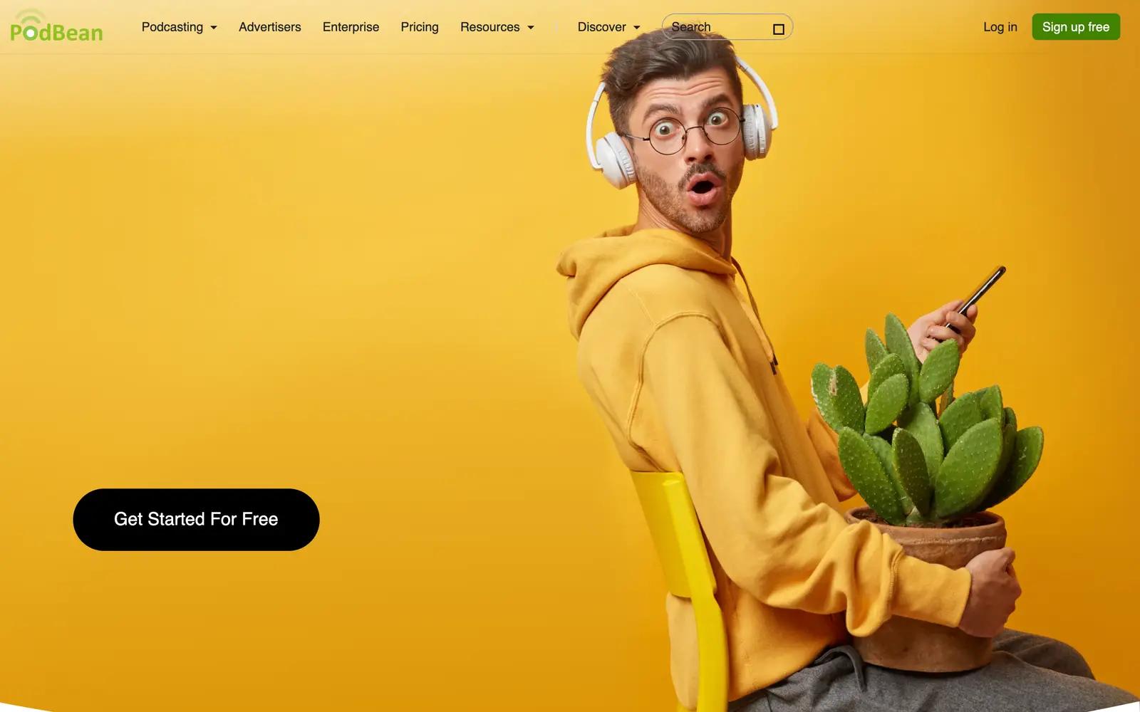 Screenshot of the Podbean AI website