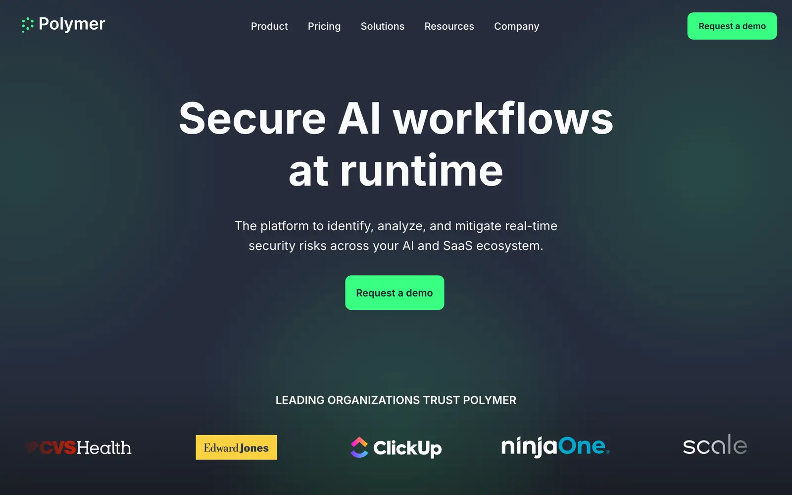 Screenshot of the Polymer website