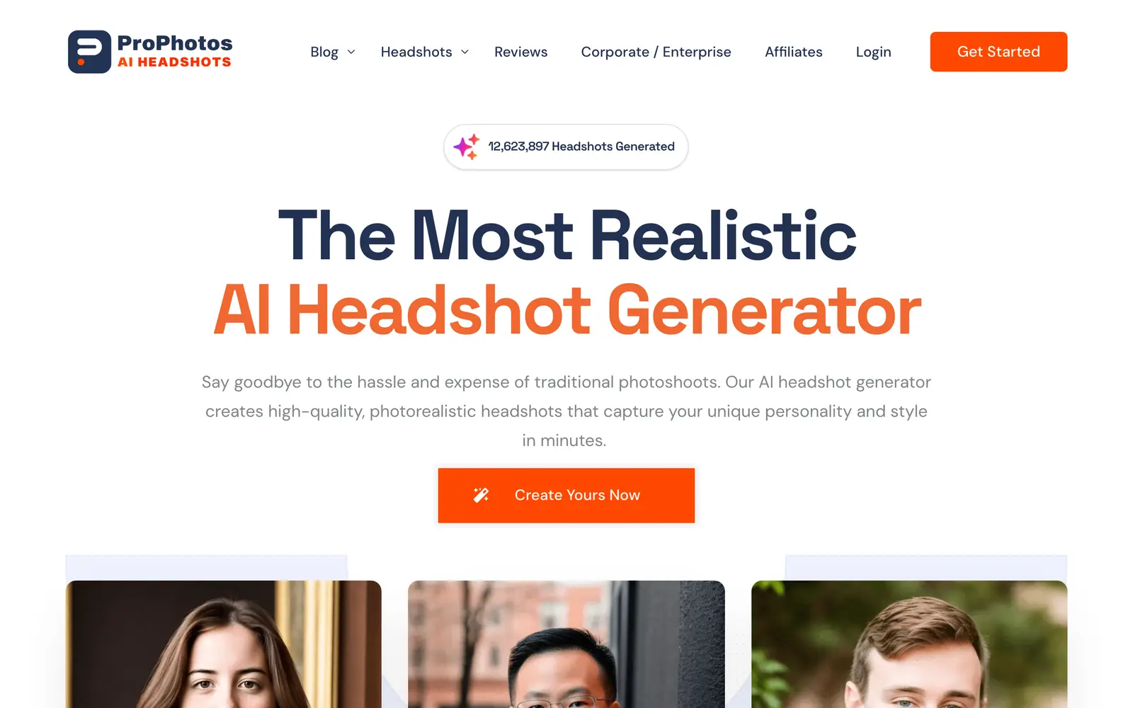 Screenshot of the ProPhotos website