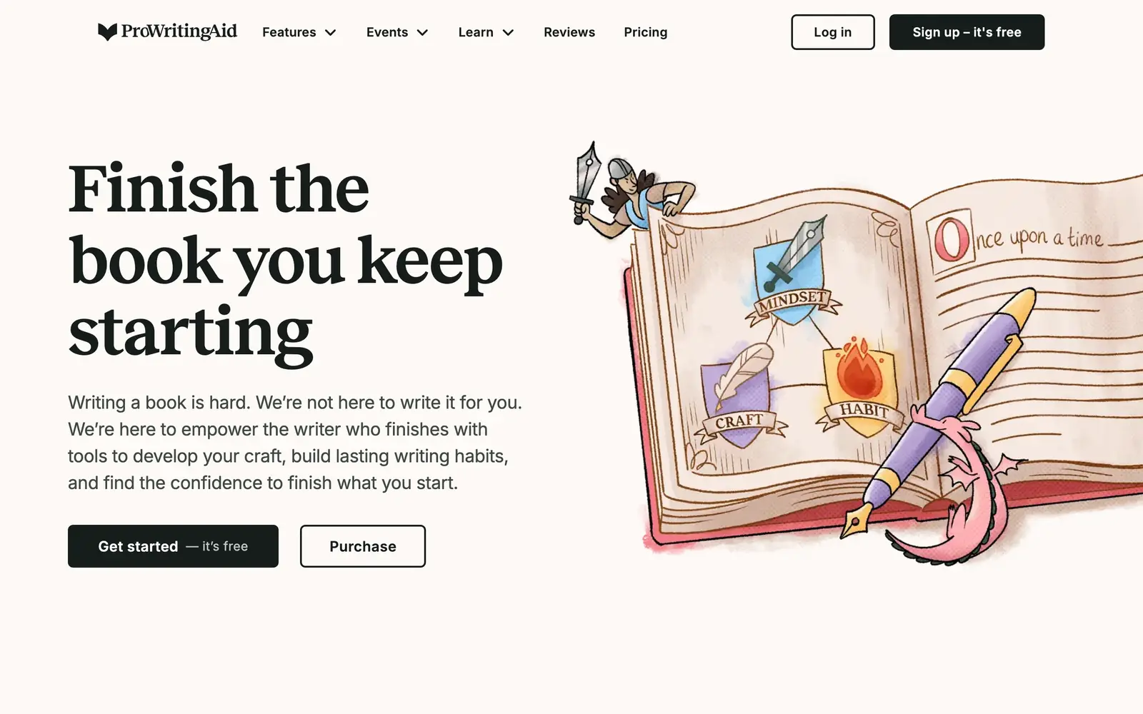 Screenshot of the ProWritingAid website