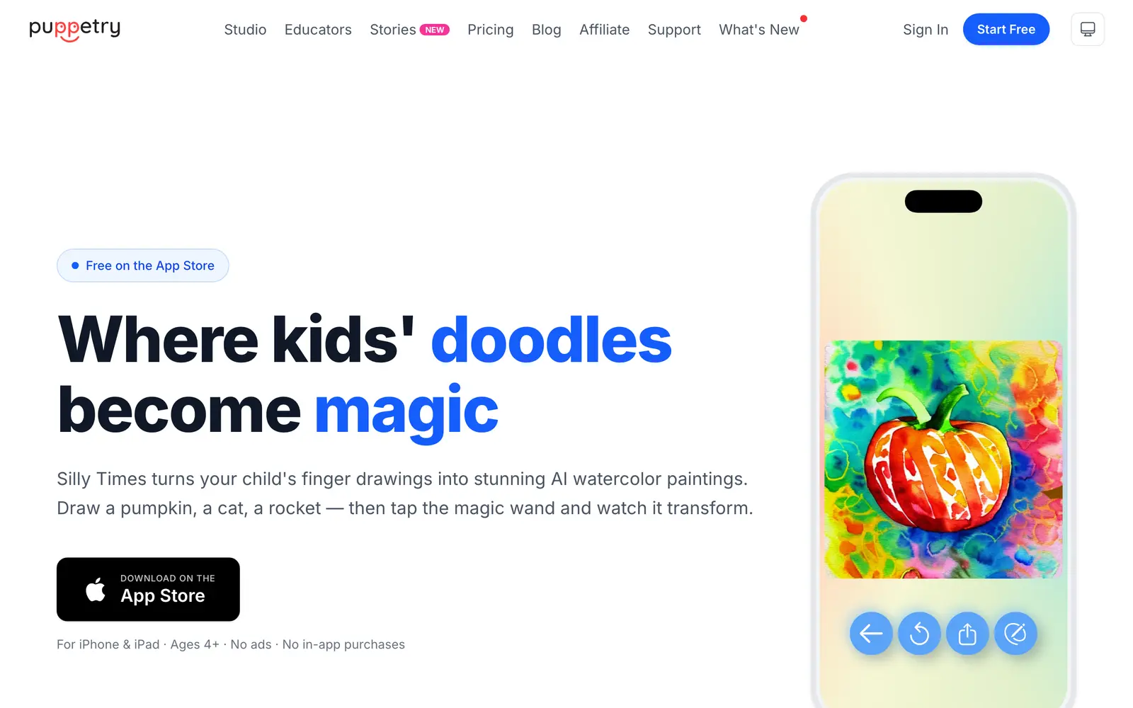 Screenshot of the Silly Times website