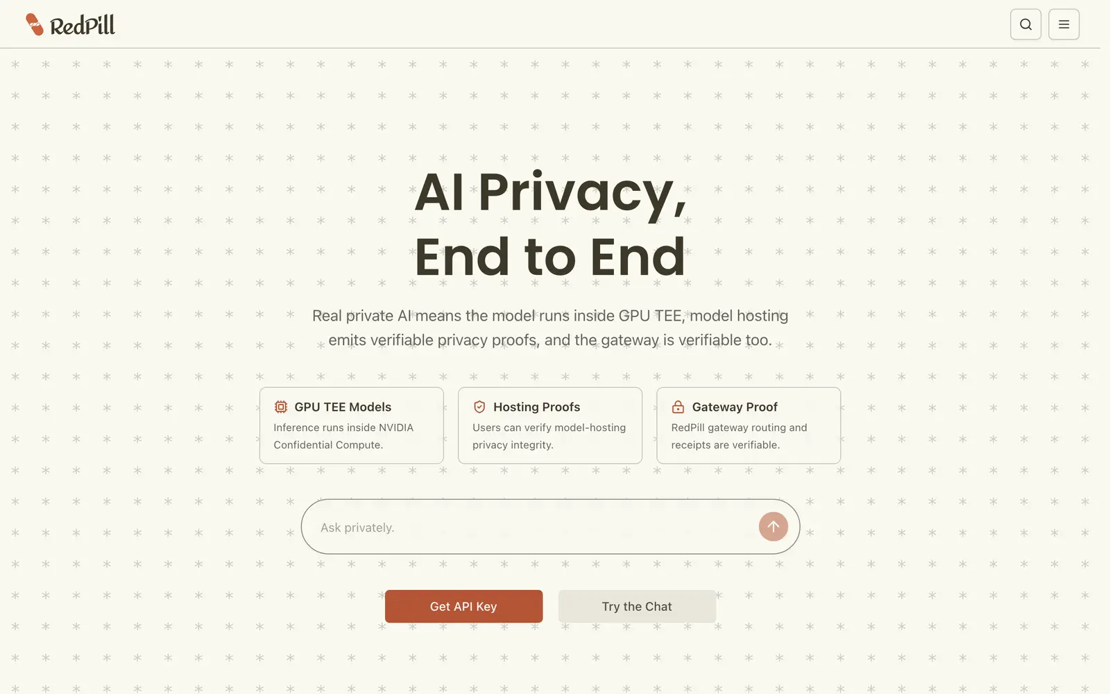 Screenshot of the RedPill AI website