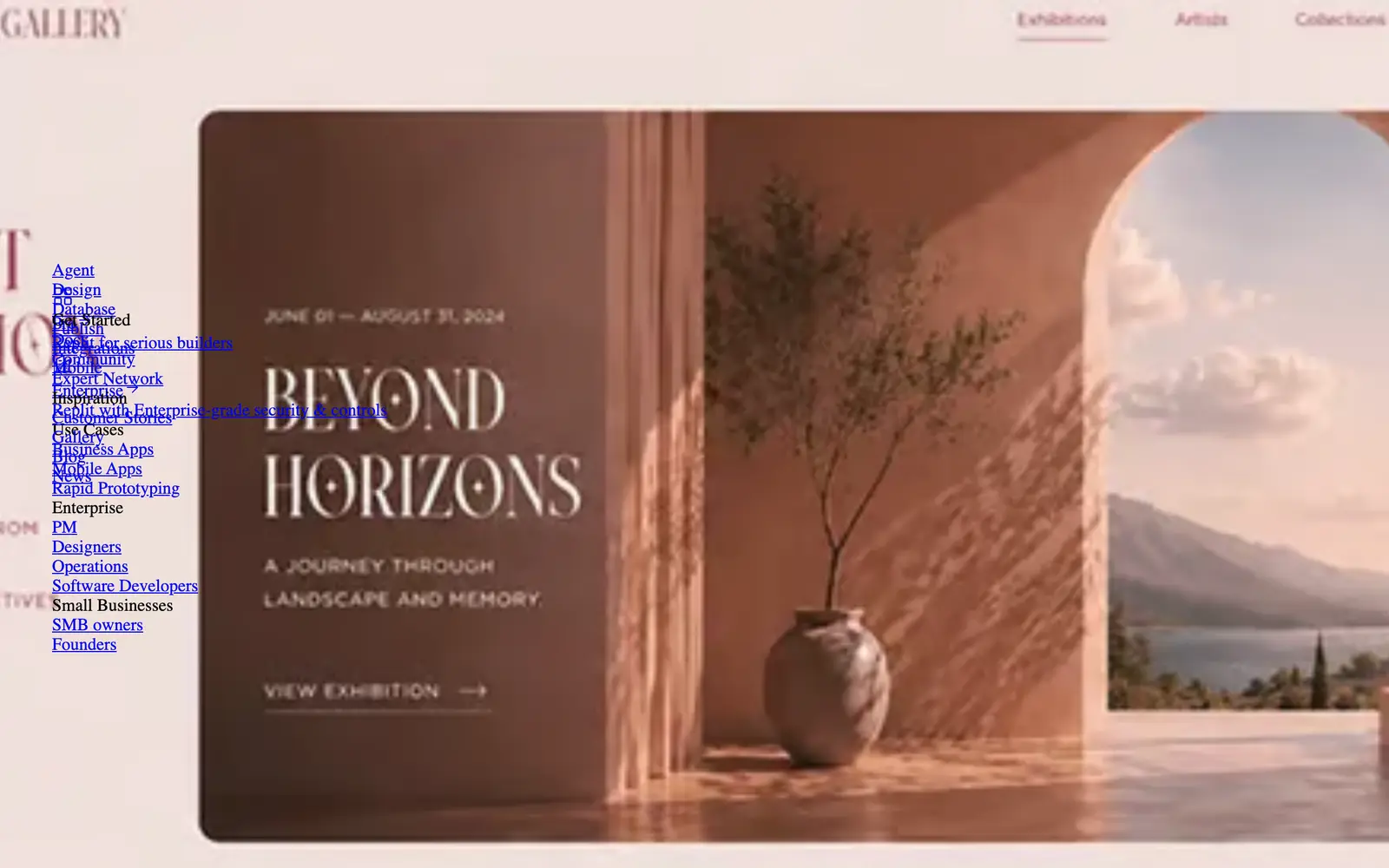 Screenshot of the Replit website