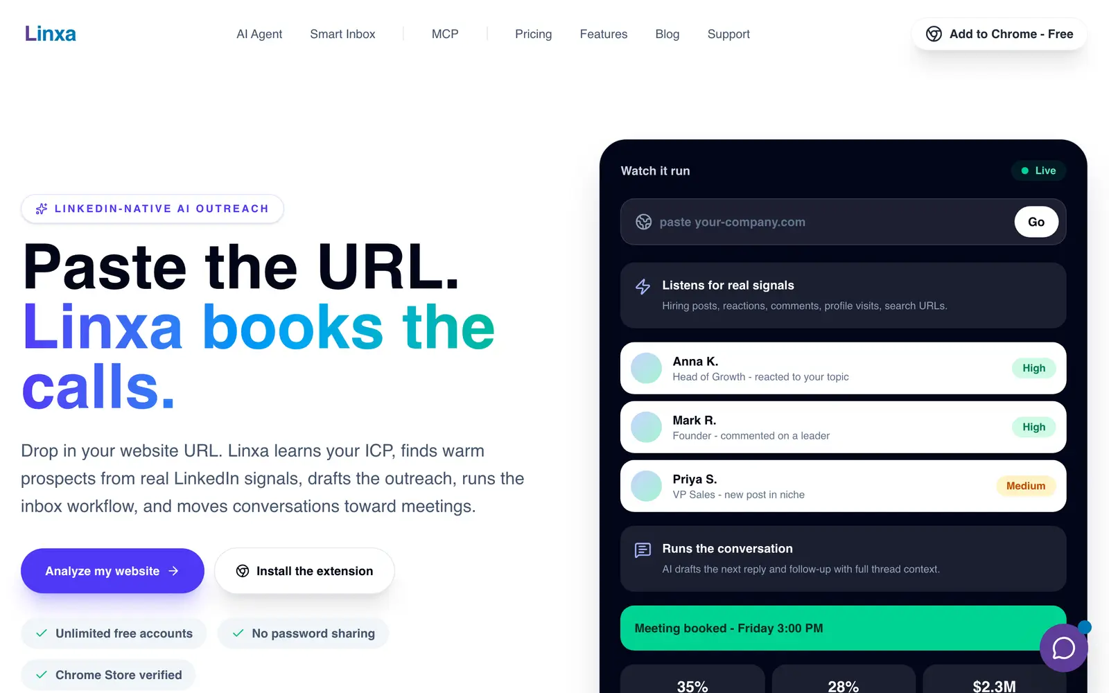 Screenshot of the Salee website