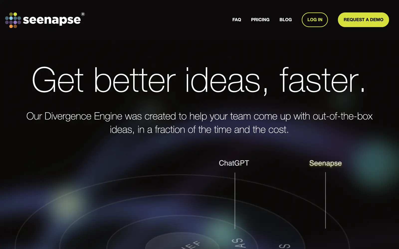 Screenshot of the Seenapse website
