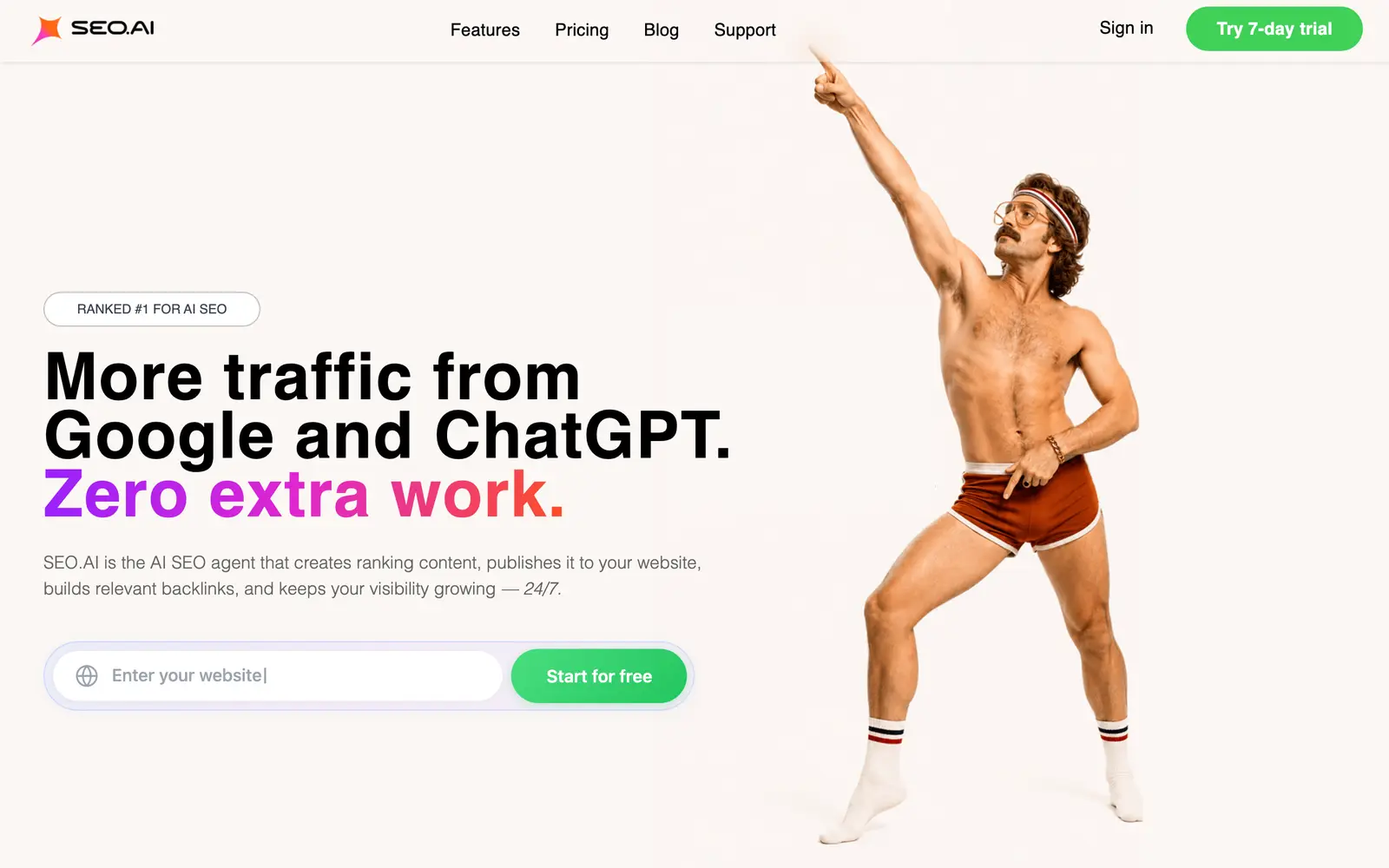 Screenshot of the SEO.AI website