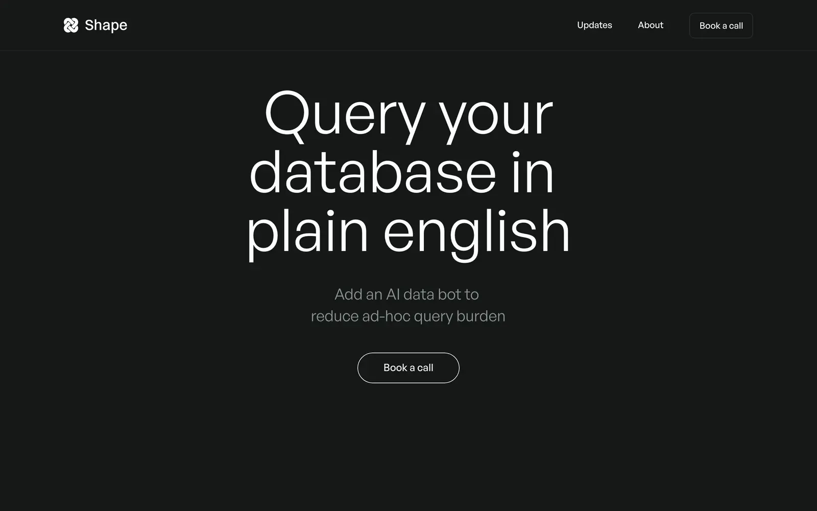 Screenshot of the Shape website