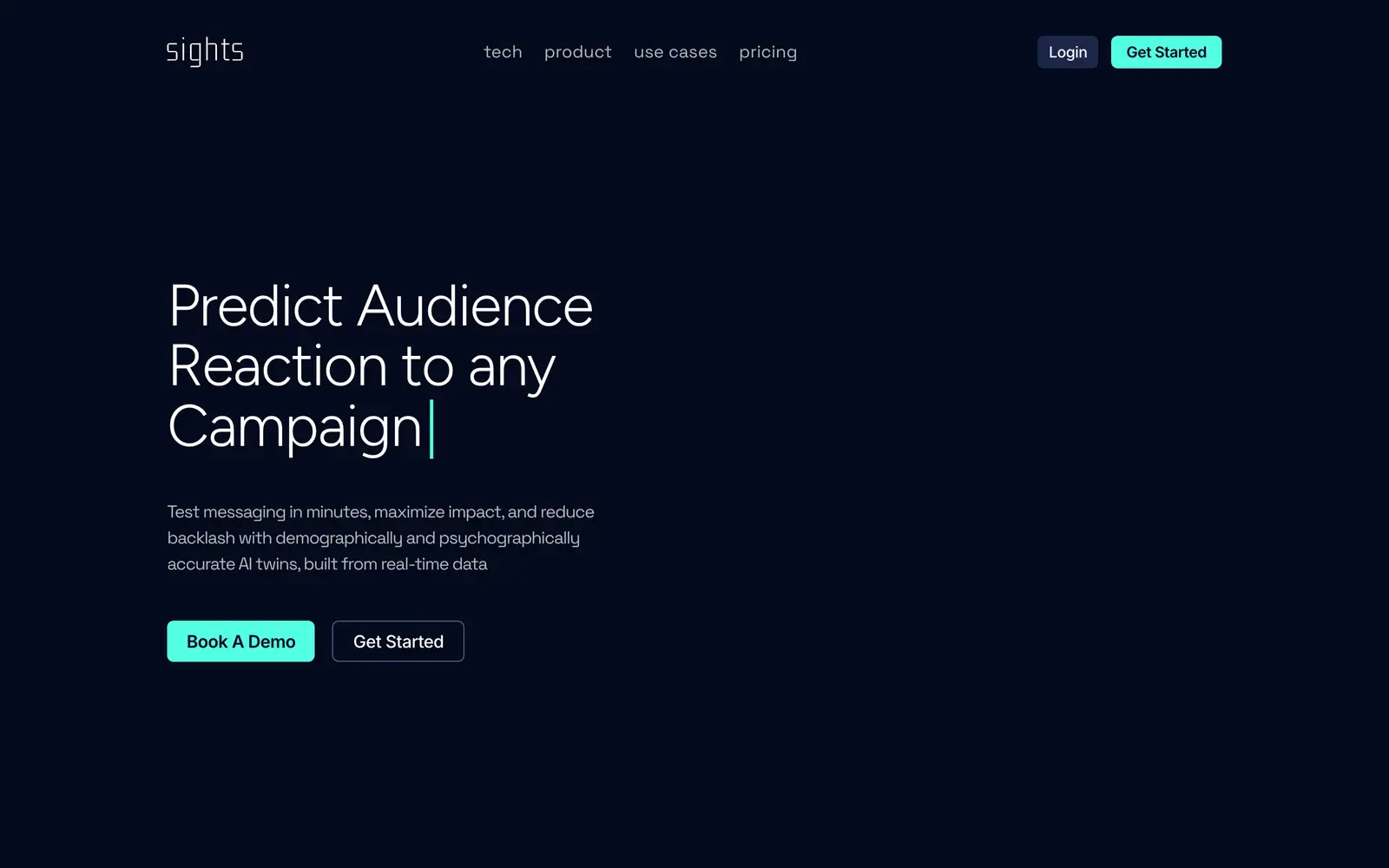 Screenshot of the SightsAI website