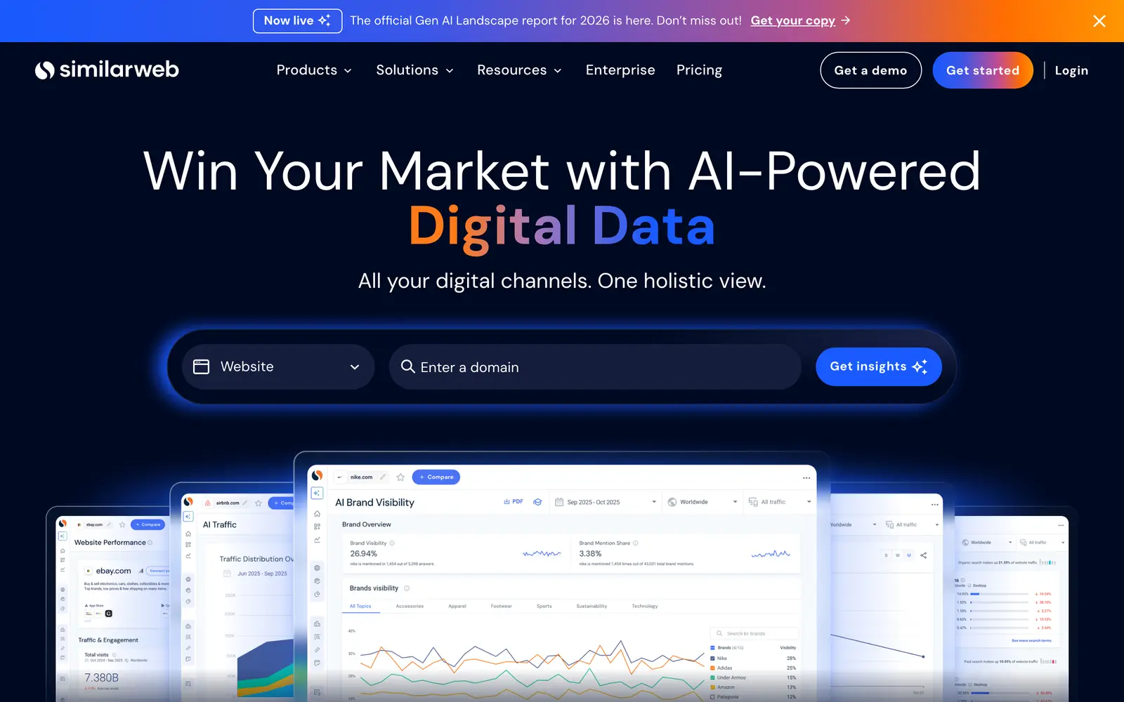 Screenshot of the Similarweb website