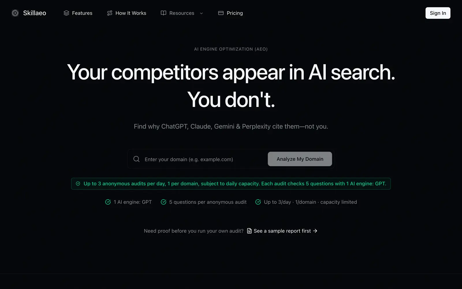 Screenshot of the Skillaeo website