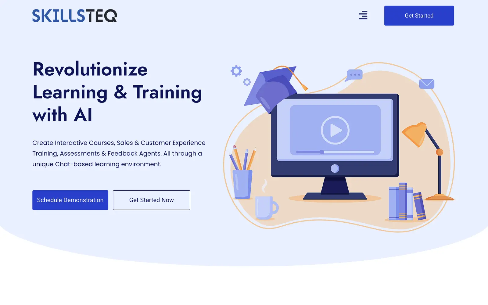 Screenshot of the SkillsTeq website
