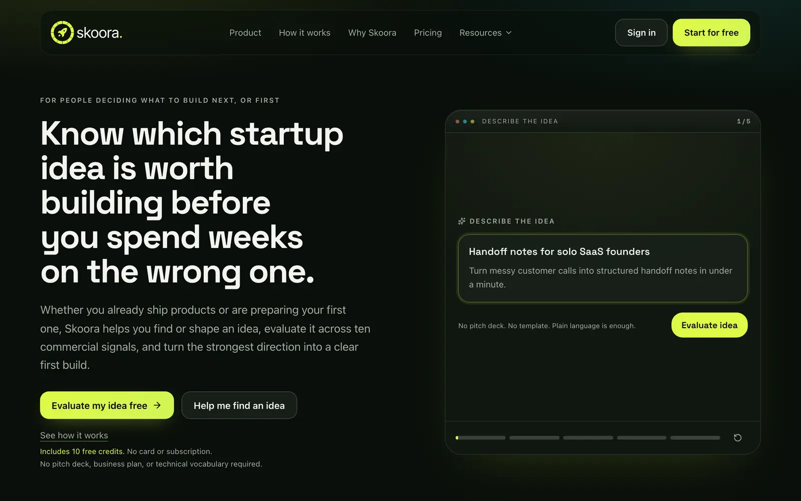 Screenshot of the Skoora website