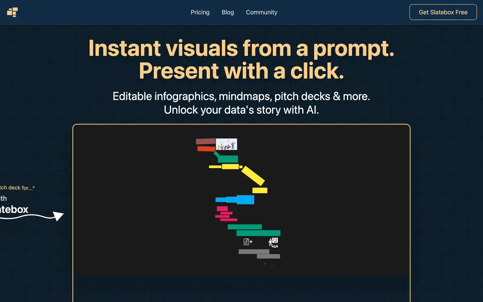 Screenshot of the Slatebox website