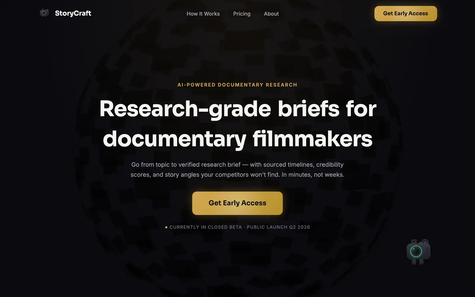 Screenshot of the StoryCraft website