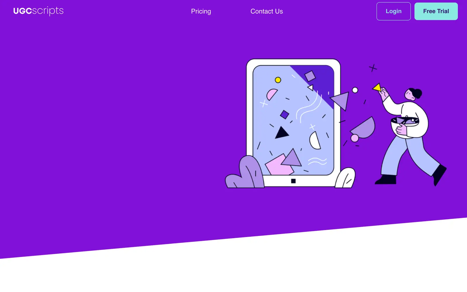 Screenshot of the UGC Scripts website