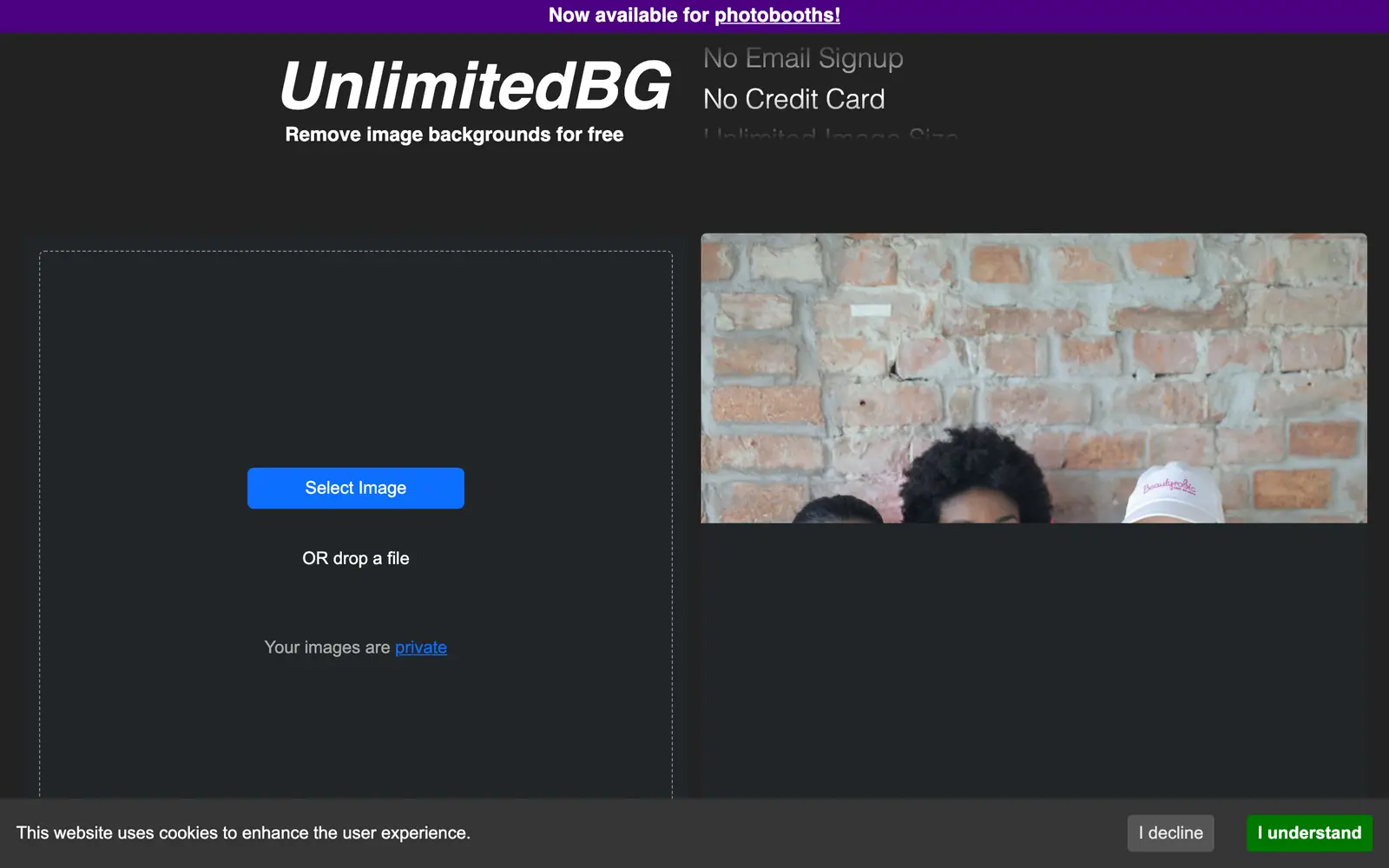 Screenshot of the UnlimitedBG website