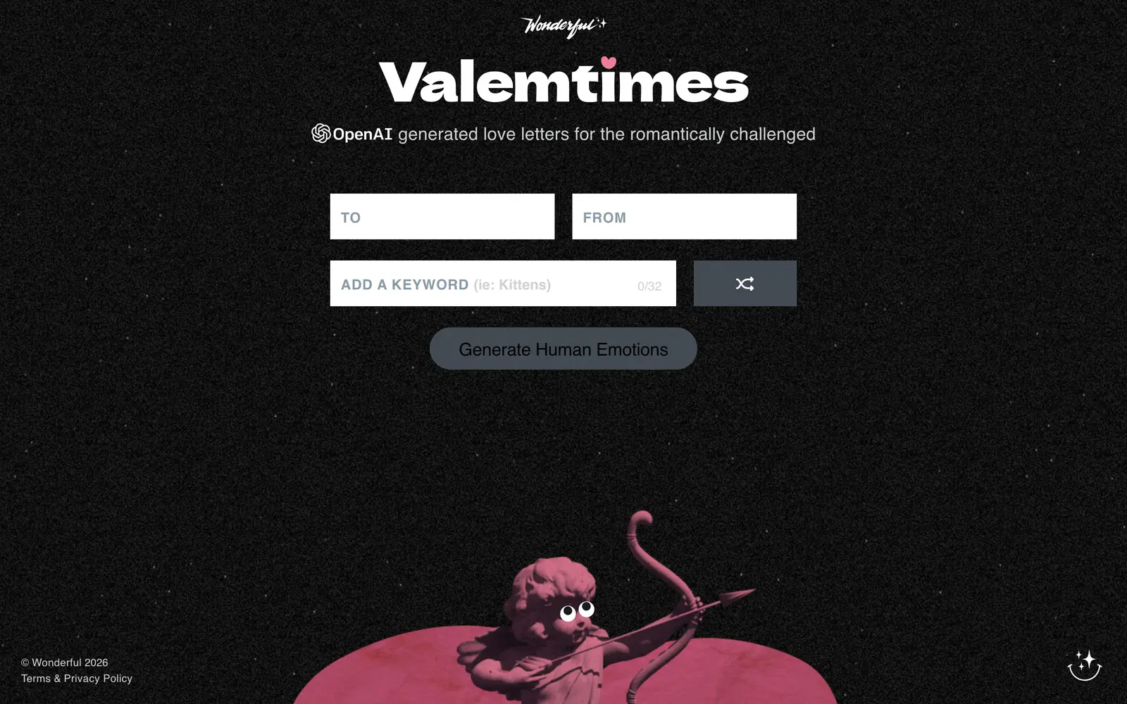 Screenshot of the Valemtimes website