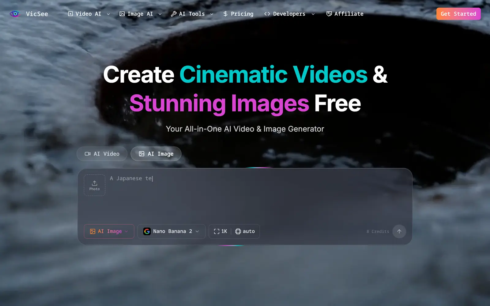 Screenshot of the VicSee website