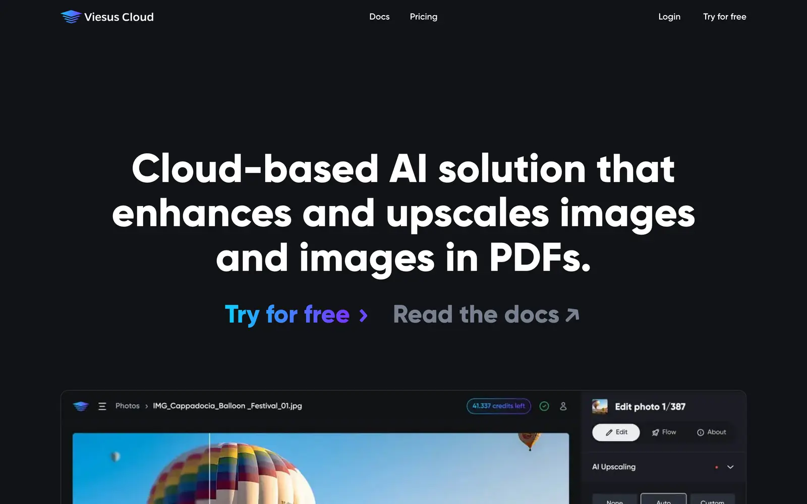 Screenshot of the Viesus website