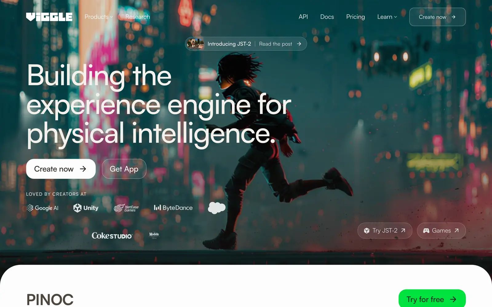 Screenshot of the Viggle website