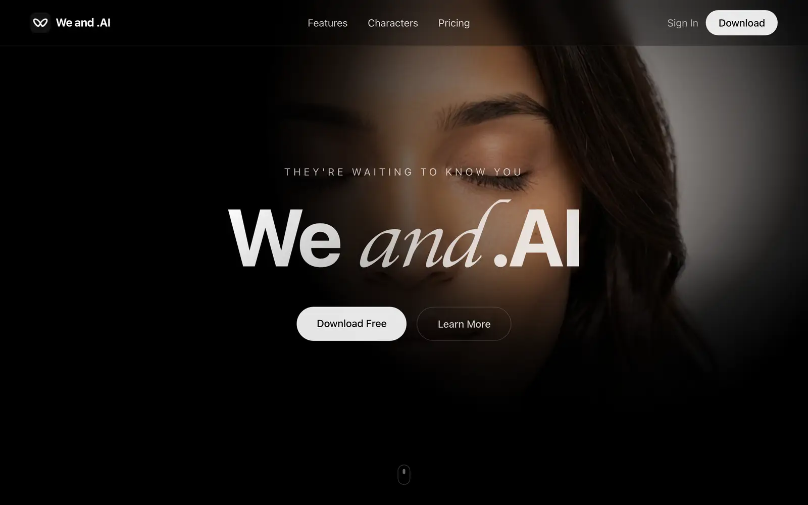 Screenshot of the We and AI website