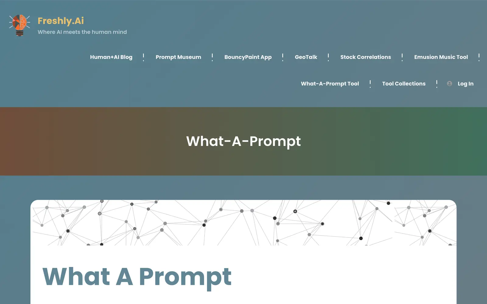 Screenshot of the What-A-Prompt website