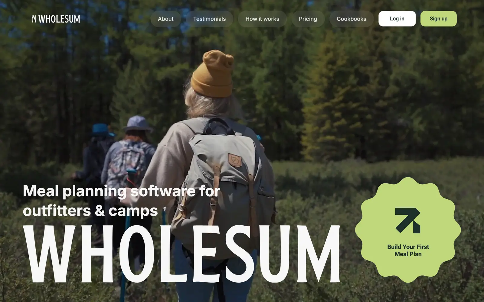 Screenshot of the Wholesum website