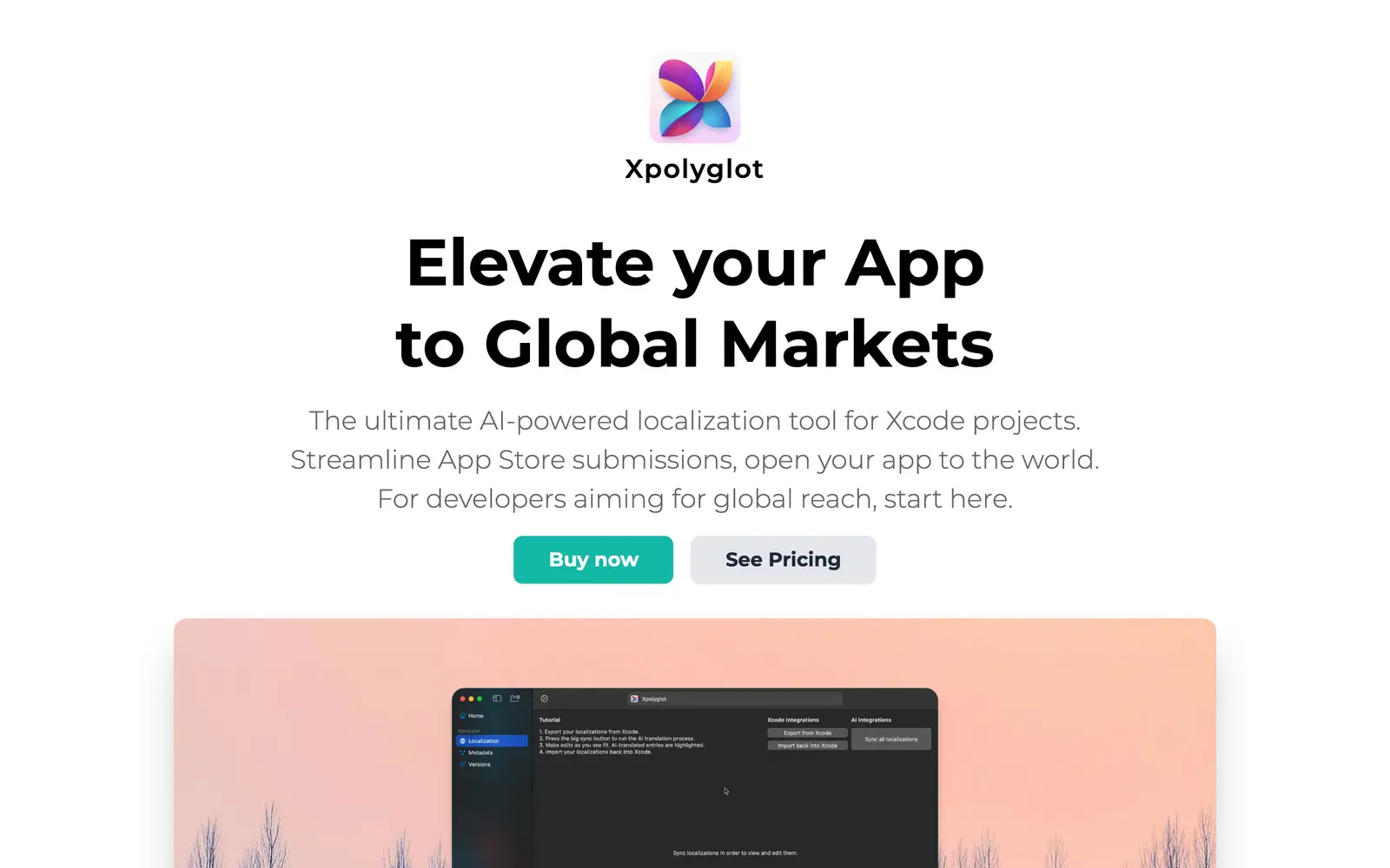 Screenshot of the Xpolyglot website