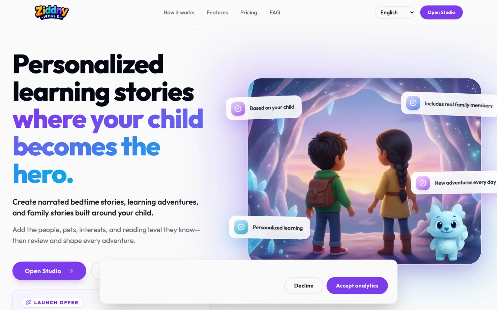 Screenshot of the Ziddny World website